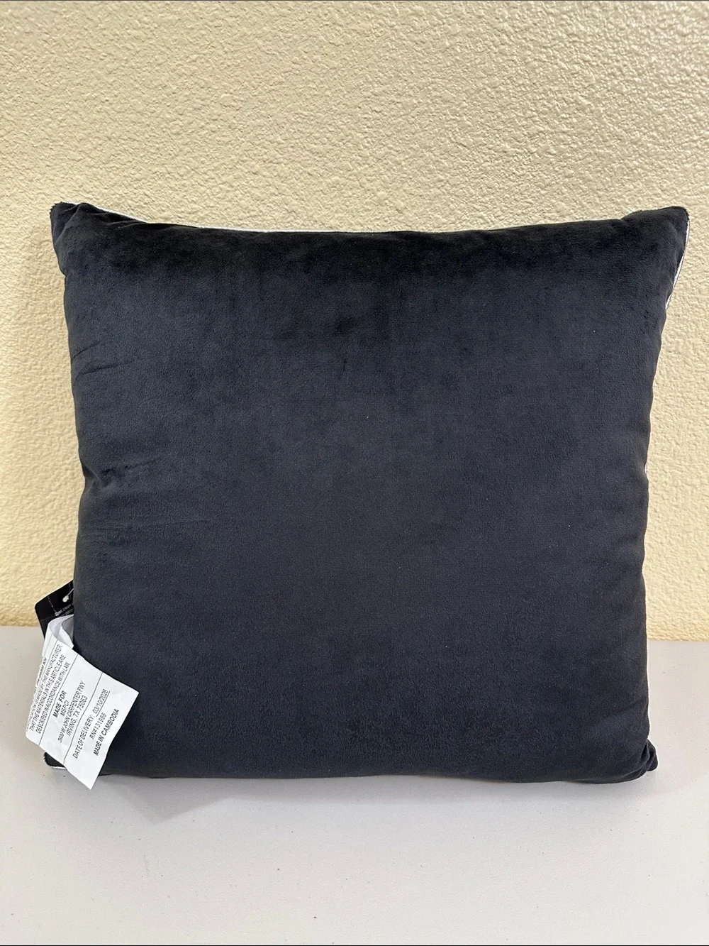 Ashland Black Halloween Raven and Floral Decorative Pillow